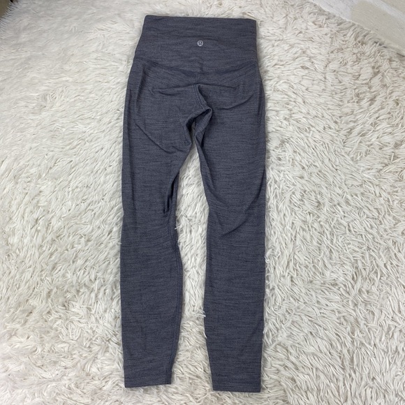 Lululemon Align Pant II 25" Mini Heathered Herringbone Heathered Black White - Picture 6 of 6